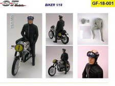 GF Models Scala 1:18 Resina Biker Figure Caschi Auto da Corsa Pilota Caschi