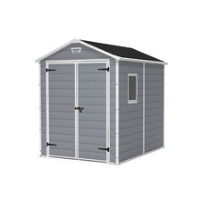 Casetta Da Giardino In Resina 185,8x236,8x227H Cm Manor 6x8 Grigio Keter