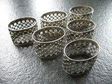 6 anelli tovaglioli argento