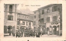 dh444 cartolina   sora piazza palestro provincia di frosinone bella!