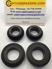 Distanziali ruota Superbike Captive Yamaha R1 2004 - 2014. Set completo. Nero anodizzato.