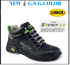 DINAMICA SCARPE  ANTINFORTUNISTICHE UOMO DONNA ALTA PELLE NERA S3S FO SR ESD