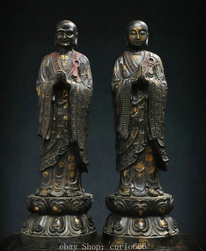 Coppia statue buddha tang seng - statue,