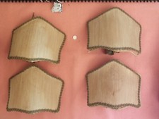 4 VENTOLE PER APPLIQUE vintage -stoffa bordata passamaneria