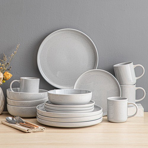 Set piatti gres bianco - , 4,