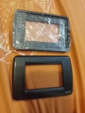 2 Pezzi VIMAR 16733.23 PLACCA RONDO' METALLO 3 POSTI ANTRACITE MET. SERIE IDEA