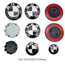 Adesivo volante 3d ABS BMW nero bianco 45mm 56mm 68mm tappi centrali ruota