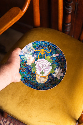 Piattino cloisonné fatto - cloisonné, a
