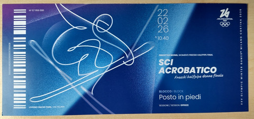 Biglietto ricordo olimpiadi - ricordo,
