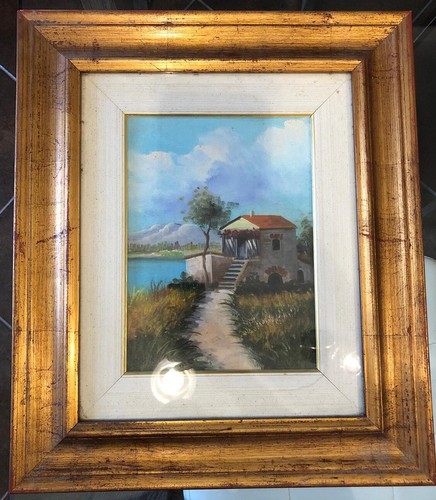 Quadro olio tela paesaggio - olio,