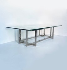 Tavolino Romeo Rega 1970 - vetro e metallo