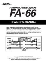 Roland FA-66 Manuale d'uso