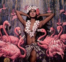 SCHEMA PUNTO CROCE DONNA BALLERINA DANZATRICE CON FENICOTTERO CROSS STITCH USB