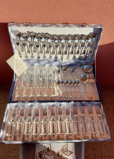 Cofanetto SERVIZIO posate GOTTINGHEN ACCIAIO 18/10 E ORO 24K