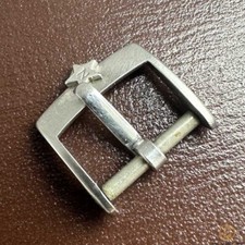 Zenith Stellina Fibbia Acciaio Steel Buckle 14mm Vintage Originale