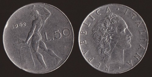 Lire 1962 vulcano italia - 50,