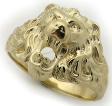 Uomo Anello Vero Oro 333 Leone