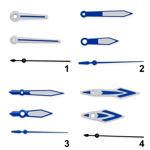 Set lancette orologio quarzo