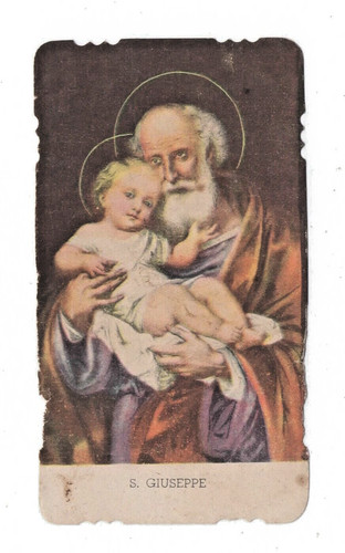 Giuseppe santino holy card - giuseppe,