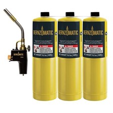 Bernzomatic Map Pro Bombola Gas Confezione da 3 con Torcia Max Performance TS8000