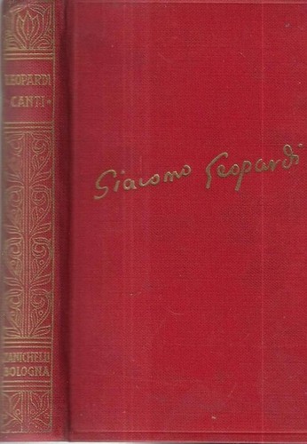 Canti giacomo leopardi - giacomo, iied