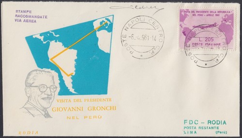 Gronchi rosa busta fdc - su,