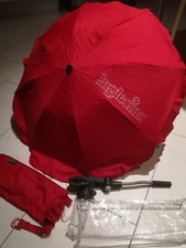 OMBRELLINO PARASOLE INGLESINA ROSSO RED CON MANICO FLESSIBILE usato pochissimo