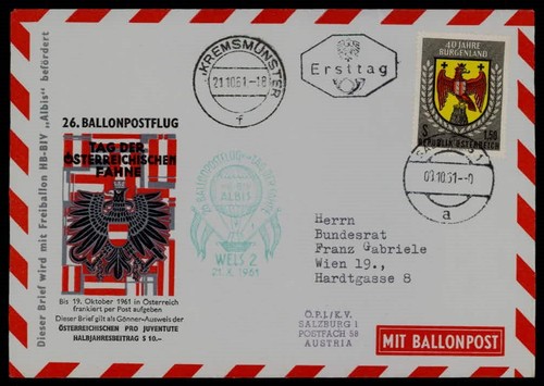 Austria palloncino posta - austria,