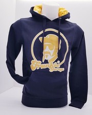 FELPA MAGLIA UOMO IN COTONE CON CAPPUCCIO FRANKIE GARAGE TG. XS S M XL BLU NAVY