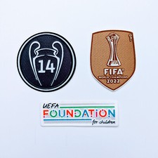 Patch oro 2021/22 UEFA Champions League Real Madrid Benzema Bale Hazard Vini Jr