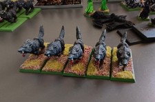 Warhammer Vampire Counts Dire Wolves x 05 painted