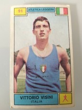Figurina VITTORIO VISINI ITALIA 91 Atletica leggera CAMPIONI DELLO SPORT 1969/70