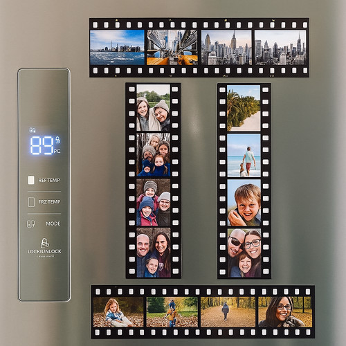 Photo magnet strip - magnet, film