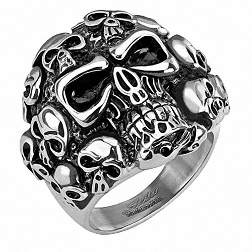 Anello biker rocker acciaio