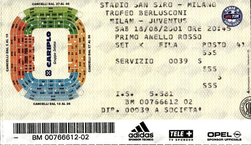 Biglietto stadio san siro - stadio,