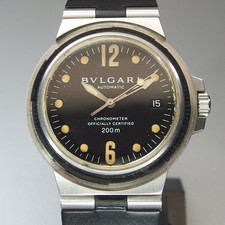 Orologio uomo automatico svizzero Diagono Scuba Bvlgari / Bulgari SD38S lunetta mancante