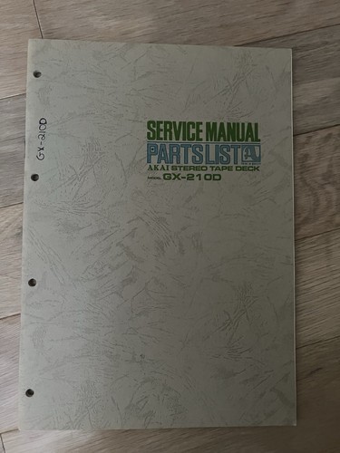 Akai 210d servizio manuale - servizio,
