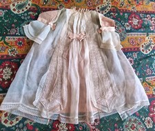 Abito d'epoca bambina seta rosa inizio 900