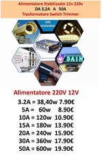 ALIMENTATORE 12V STABILIZZATO