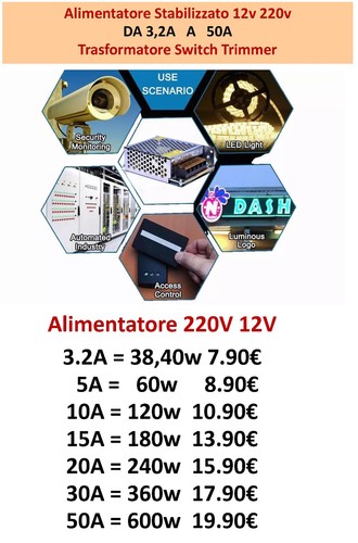 Alimentatore 12v stabilizzato - alimentatore,