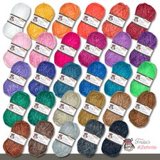 Frida ’S 5 x 50 G# Decima Lavato Maglia Uncinetto Lana Filo Melange 29 Colori