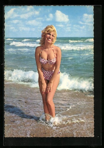 Cartolina pin che - pin-up, ride