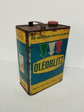 Scatola latta vintage per olio