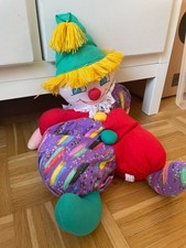 Clown Beluga bambola di stoffa vintage colorata 58 cm 90s 80s 80s Arlecchino #11