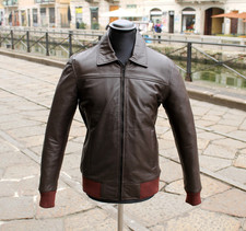 Giubbotto pelle Fonzie marrone