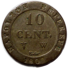 NAPOLÉON Ier 10 Cent 1809 W