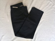 Pantalone a sigaretta, Berwich, taglia 42, cotone, a pois dorati sfondo nero