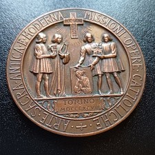 Vecchia Medaglia In Bronzo