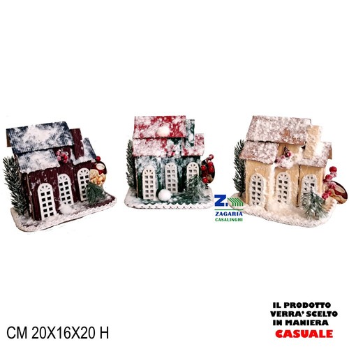 Casetta natalizia con neve - casetta,