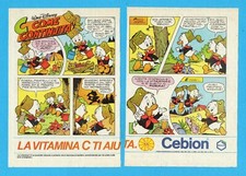 TOP984-PUBBLICITA'/ADVERTISING-1984- CEBION VITAMINA C - 2 fogli